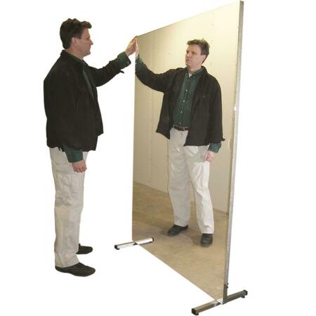 FABRICATION ENTERPRISES 24 x 72 in. Vertical Stationary Glassless Mirror with Stand 19-1004